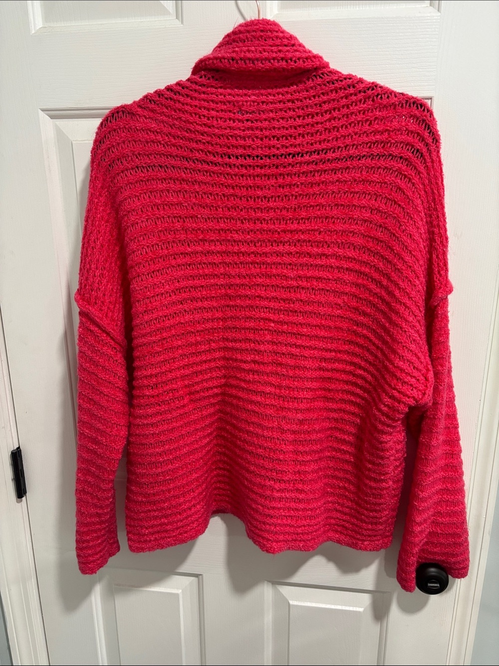 aerie Chunky Cowl Neck Sweater - Hot Pink - Picture 4 of 6